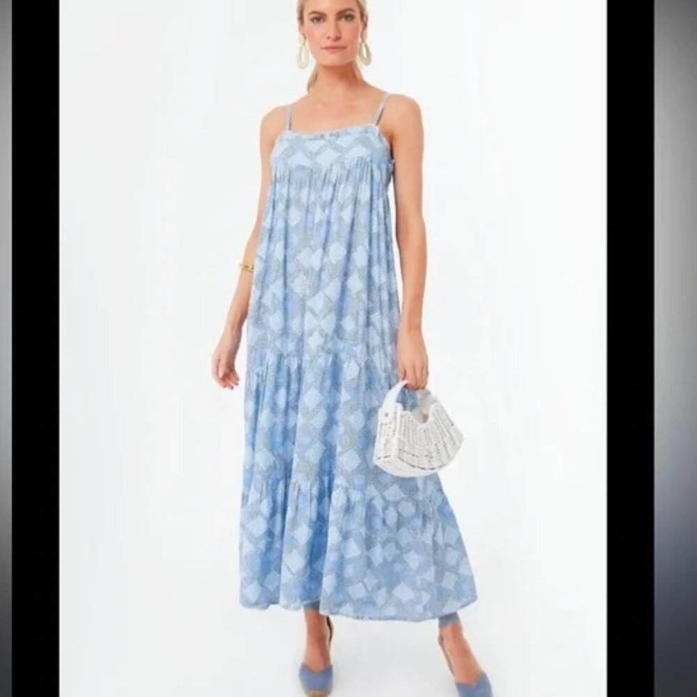 Tuckernuck st. Lucia Tiered Midi Maxi Dress Size M